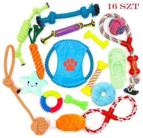 PETGANG Zestaw zabawek dla psa 16szt.jpg